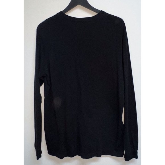 Mens Novelty Long Sleeve Christmas Tee T-shirt Size XL Black Swoller Express - Picture 3 of 5